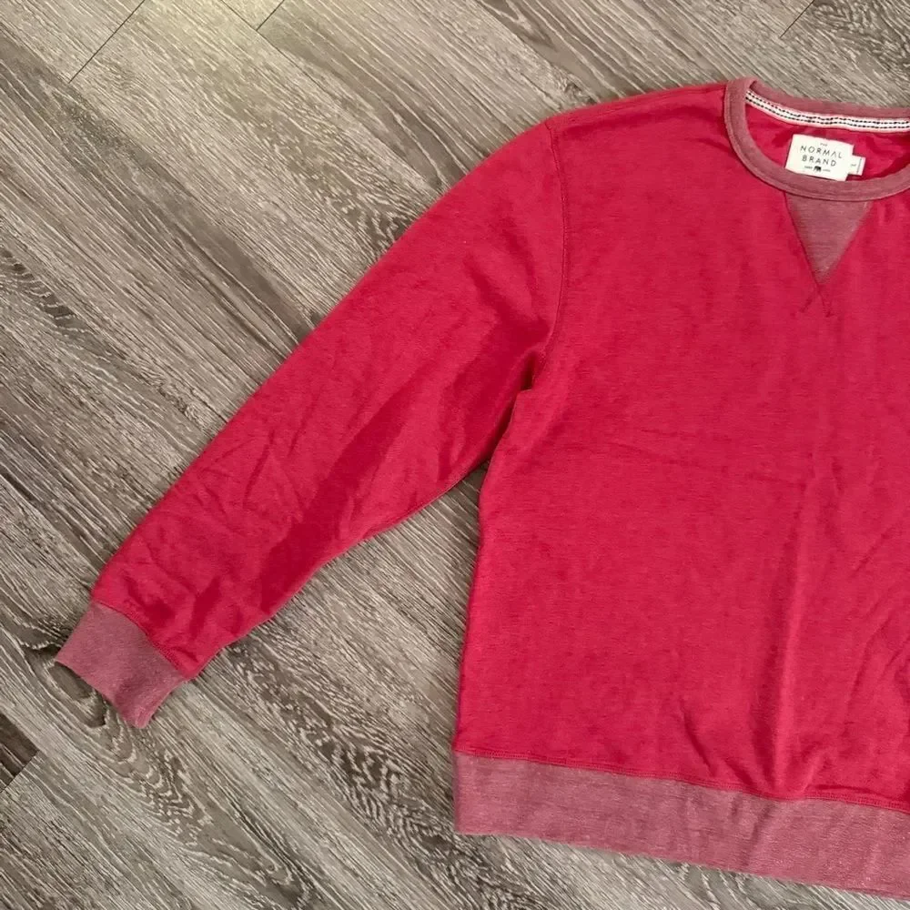 The Normal Brand Red Crewneck Sweatshirt New